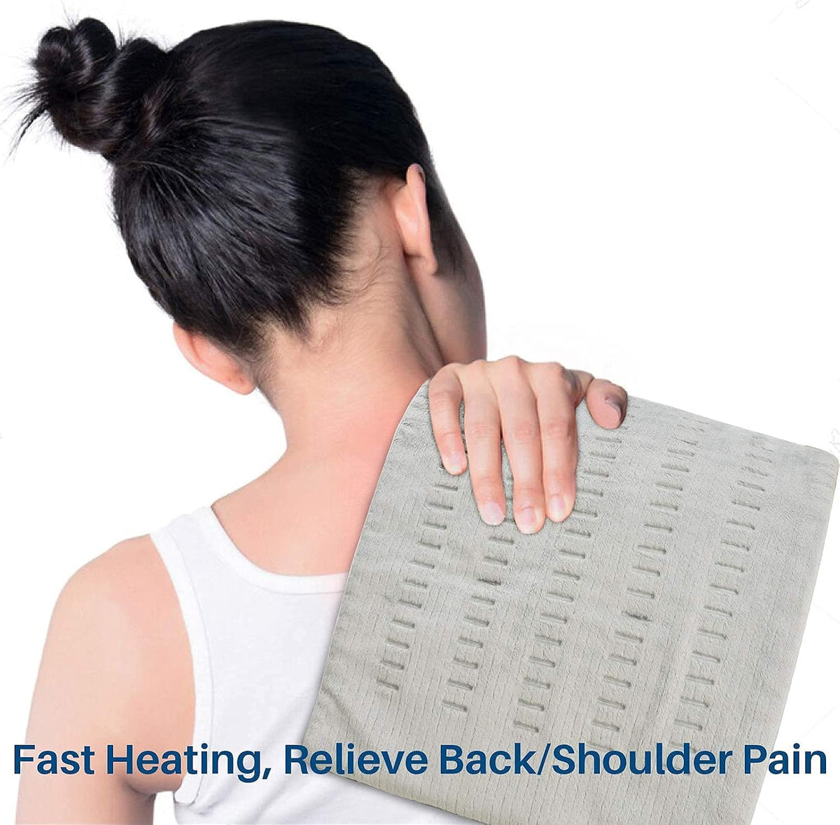 Heating Pad for Back Pain and Cramps Relief, 12” X 24” Ultra Soft Hot Heated Pad With3 Heat Setting, Moist Heat and Auto Shut-Off for Neck, Shoulder, Leg, Machine Washable