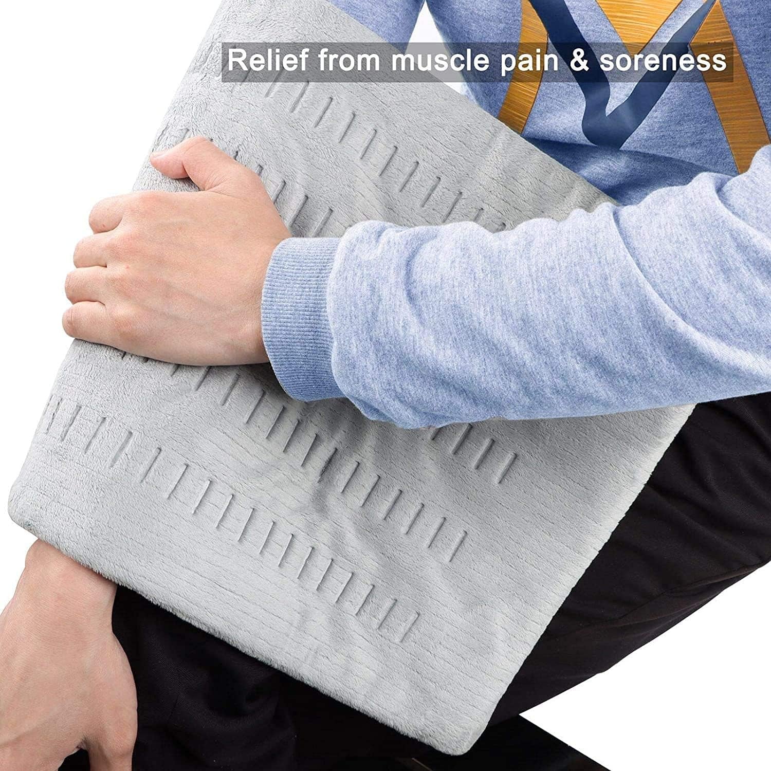 Heating Pad for Back Pain and Cramps Relief, 12” X 24” Ultra Soft Hot Heated Pad With3 Heat Setting, Moist Heat and Auto Shut-Off for Neck, Shoulder, Leg, Machine Washable