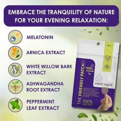 The Friendly Patch Relief Night, Pain Patches 8 Count, Arnica, Melatonin, Body Part That Hurts, Sleep Patches