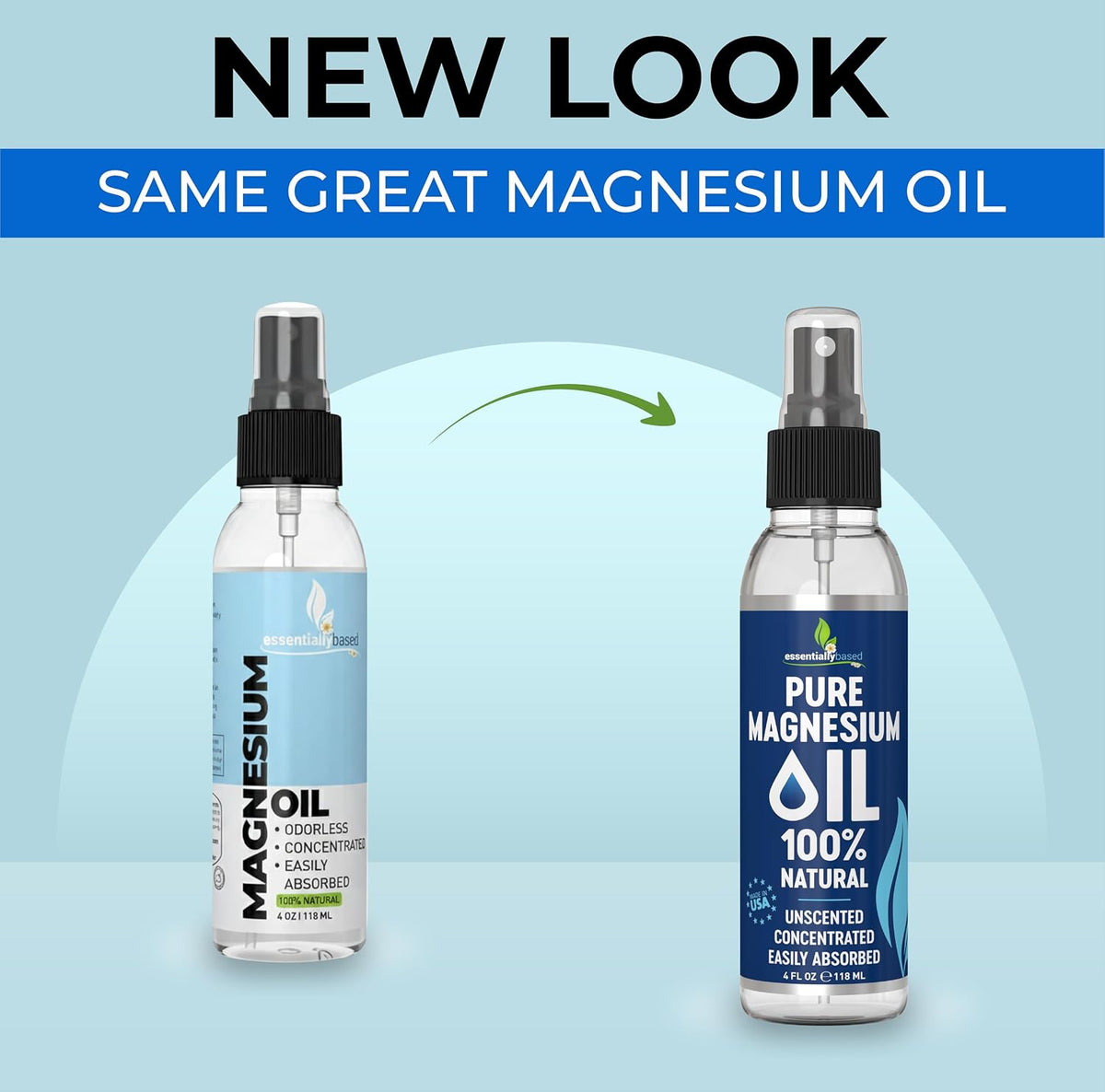 Pure Magnesium Oil Spray for Sleep, Feet & Leg Cramps - USP Grade - 4Oz