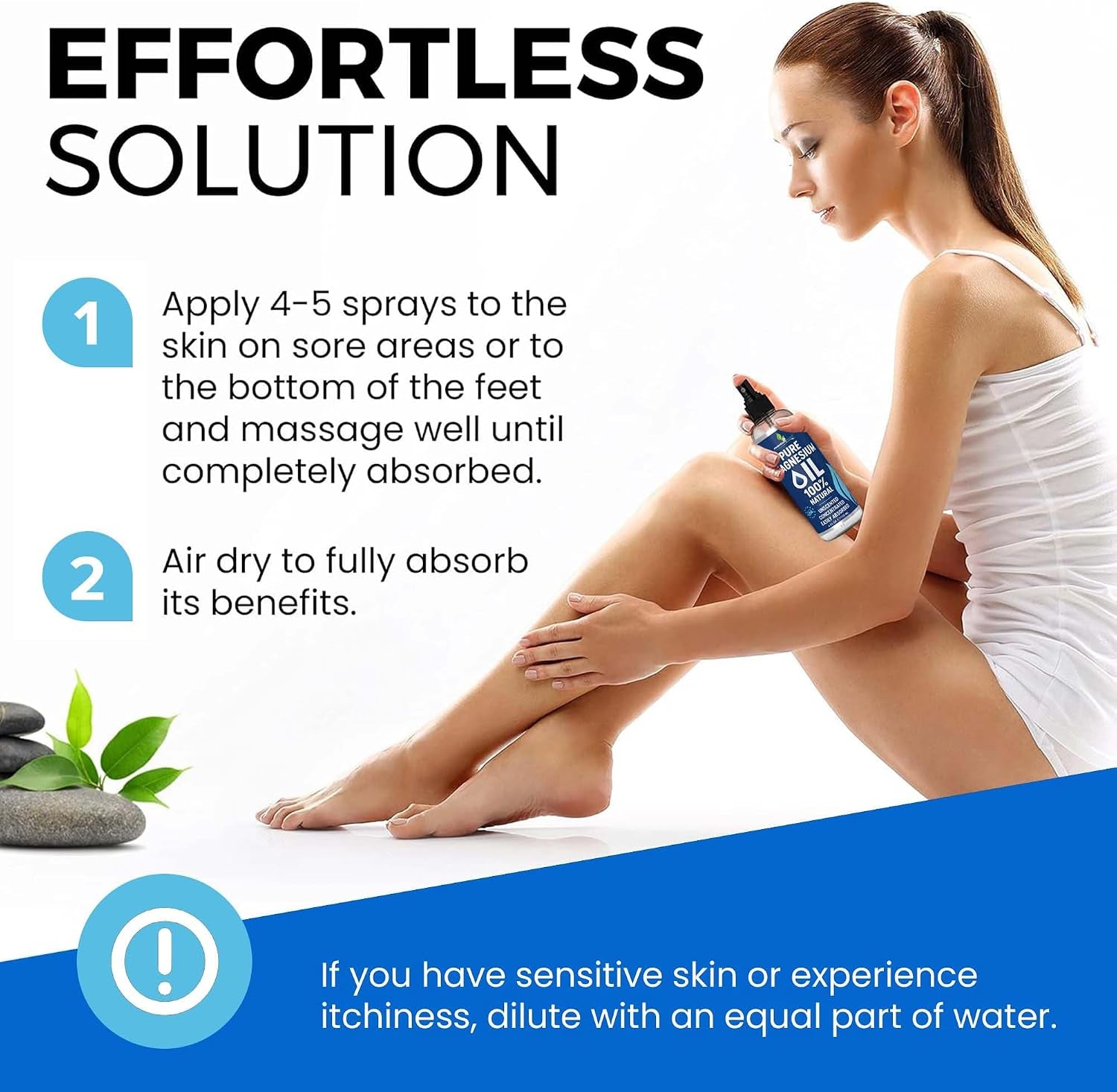Pure Magnesium Oil Spray for Sleep, Feet & Leg Cramps - USP Grade - 4Oz